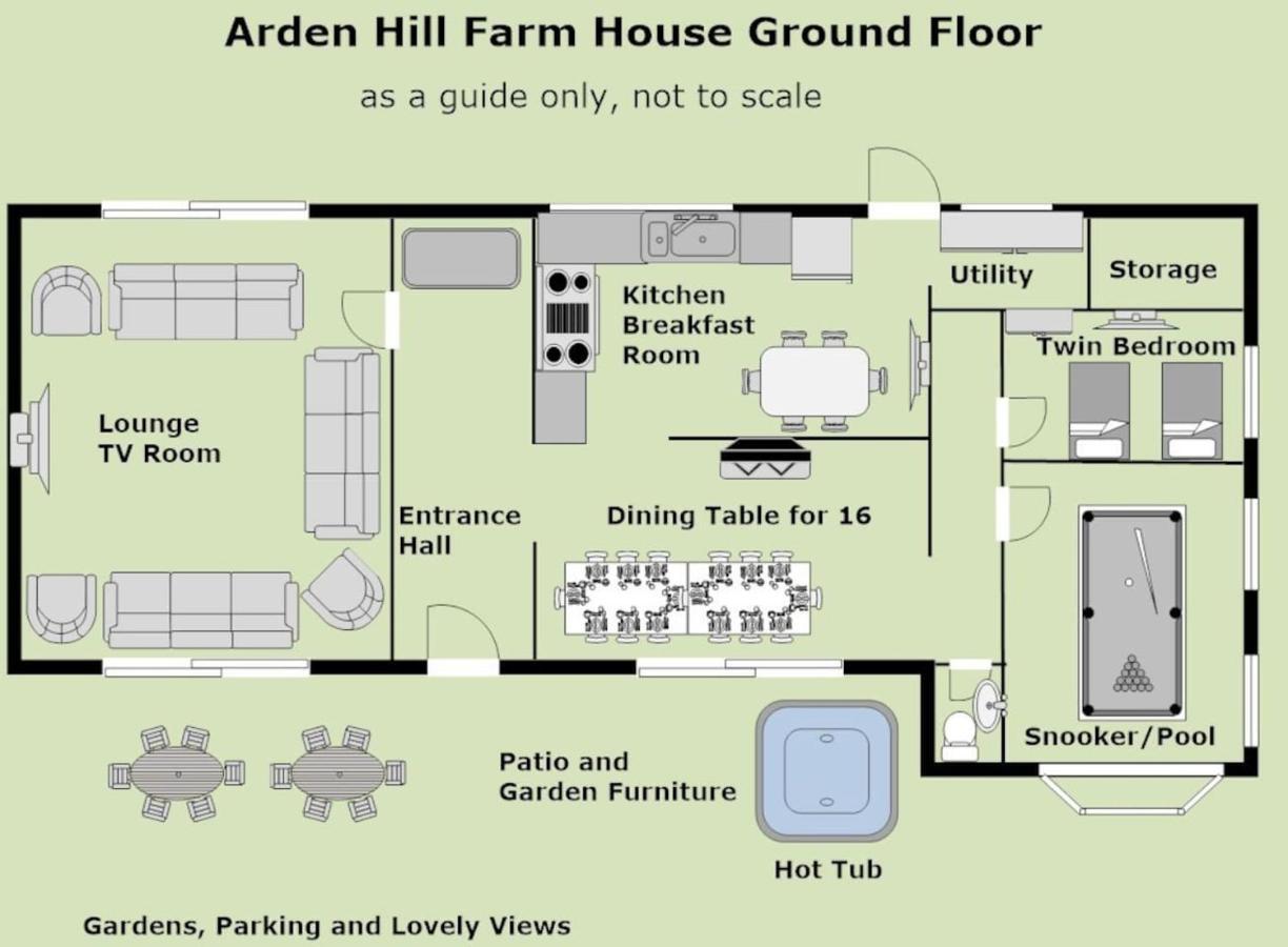 Arden Hill Farmhouse - Hot Tub, Snooker Table, Sleeps 16 Stratford-upon-Avon Buitenkant foto